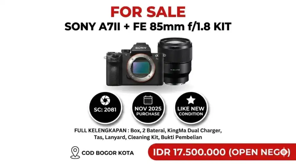FOR SALE Sony A7II