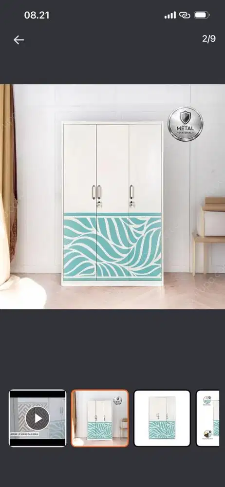Bloom lemari pakaian metal