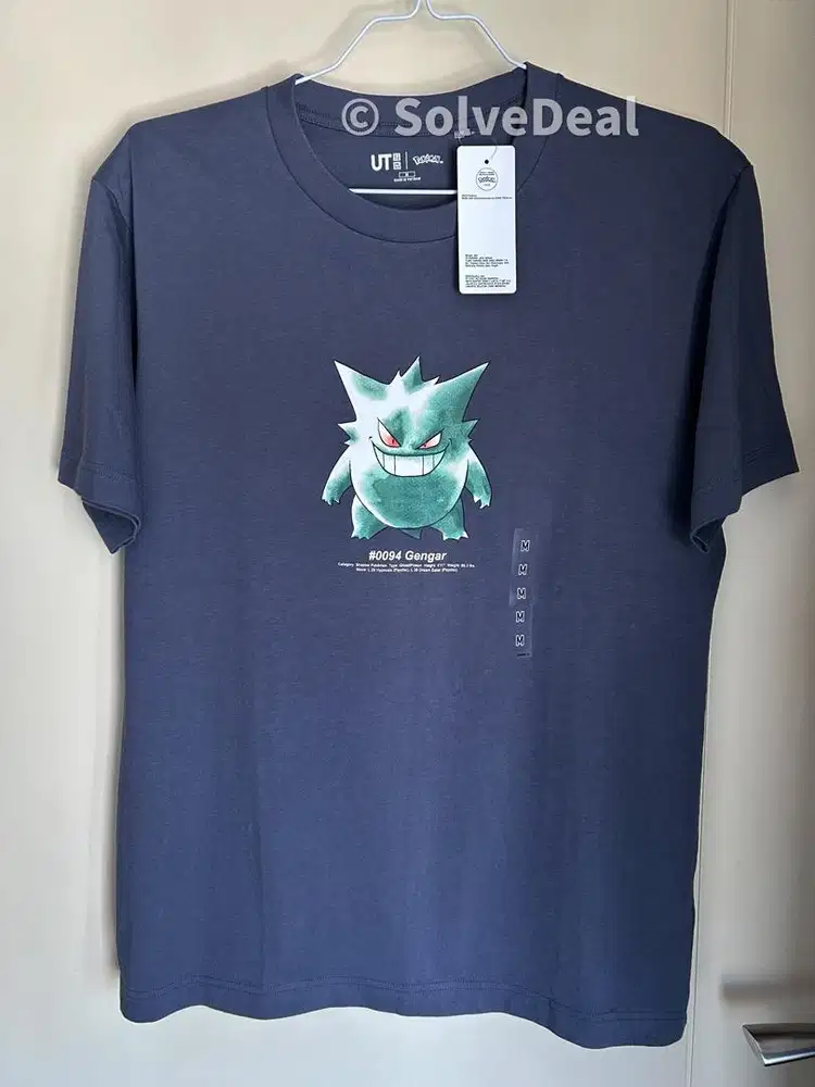 Kaos Uniqlo Pokemon UT Gengar Gray Original