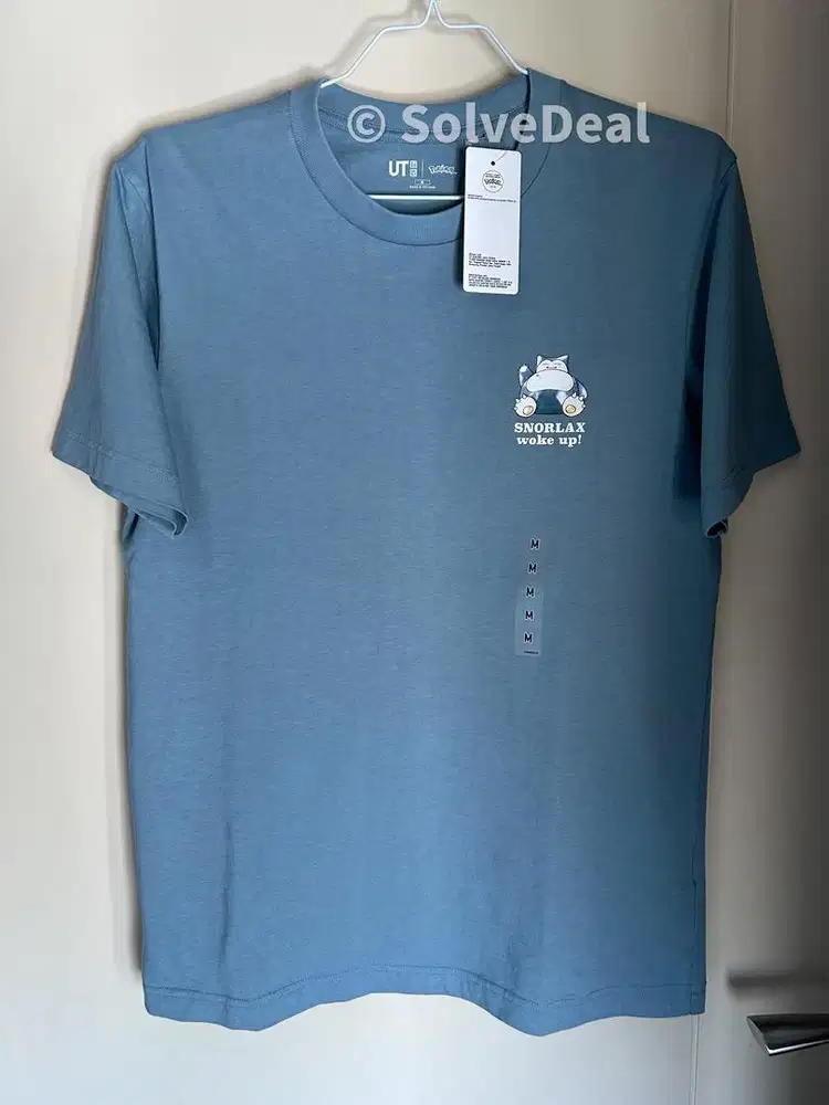 Kaos Uniqlo Pokemon UT Snorlax Blue Original