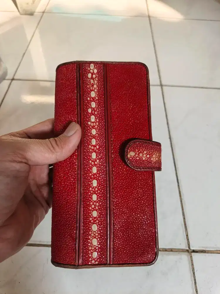 Dompet kulit pari dan kulit sapi asli