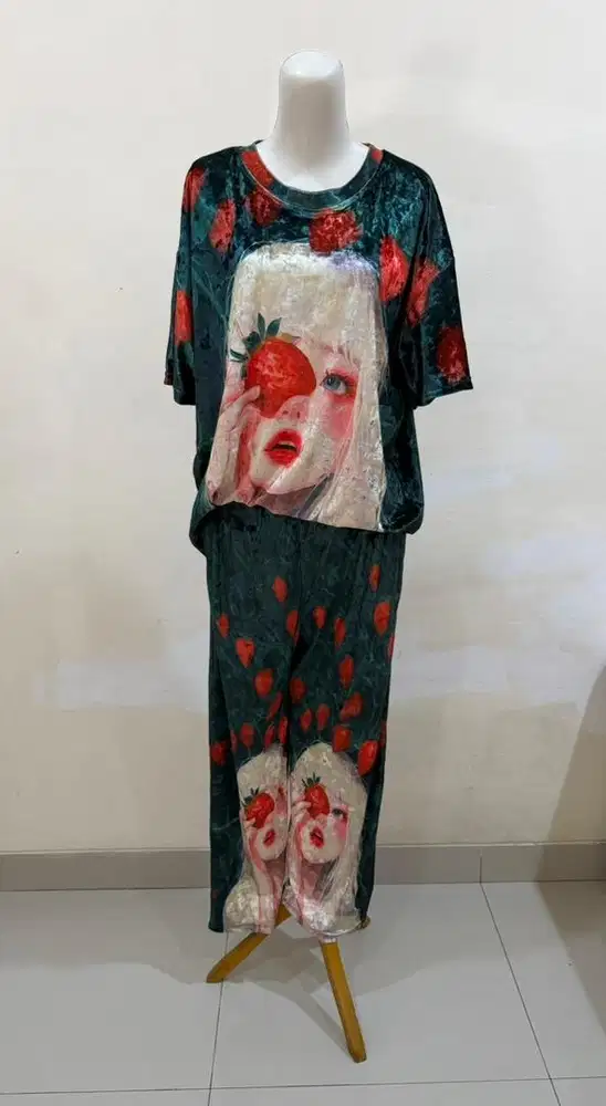 Baju Setelan Wanita Fashion Celana Panjang Oversized