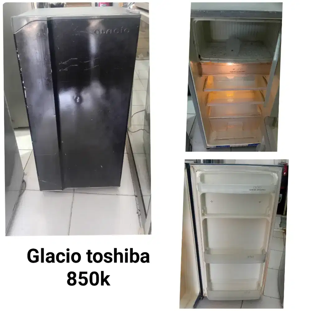 Kulkas GLACIO TOSHIBA bekas bergaransi