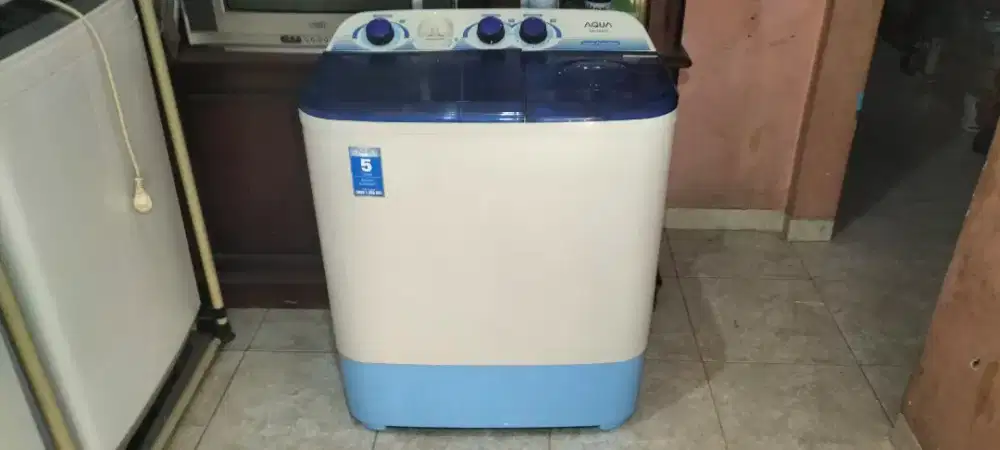 Mesin cuci 2 tabung Aqua 7 kg normal type QW-755XT, Bekasi Utara