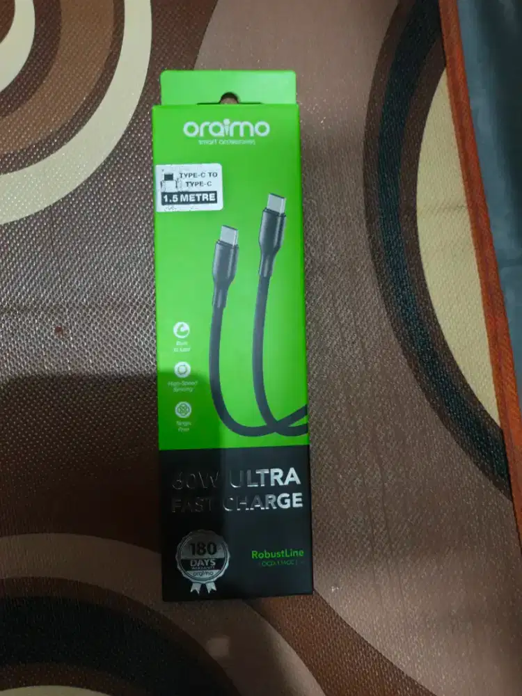 Kabel ultra fast charger,tipe C mau, panjang 1,5 meter,untuk powerbank