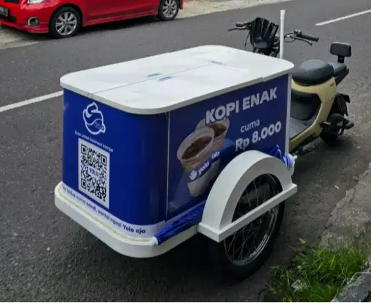 Gerobak Listrik Sepeda Listrik Gerobak Kopi Bekas