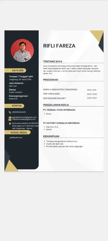 Nyari loker sopir modal sim A