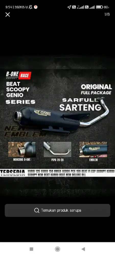 JUAL KNALPOT BEAT MEREK B ONE PROJECT
