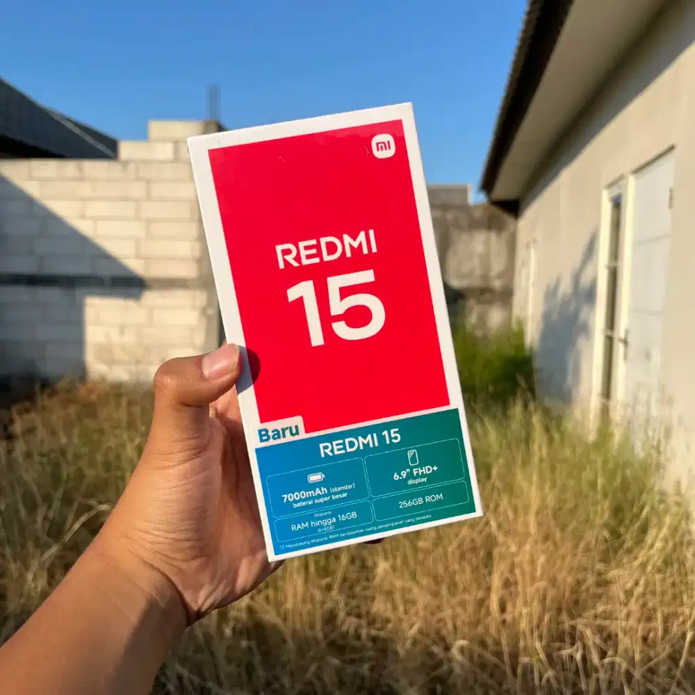 Redmi 15 8/256 new segel warna hitam
