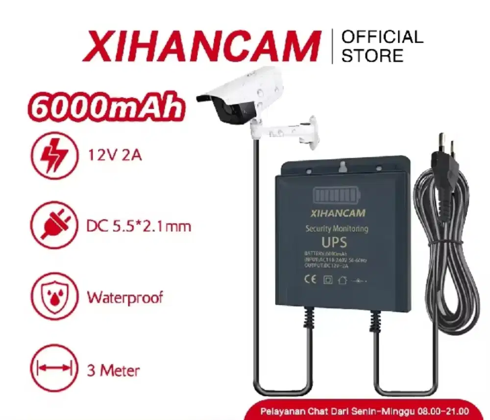 Ups 6000mah,buat bekap, ruter wifi, cctv, dll