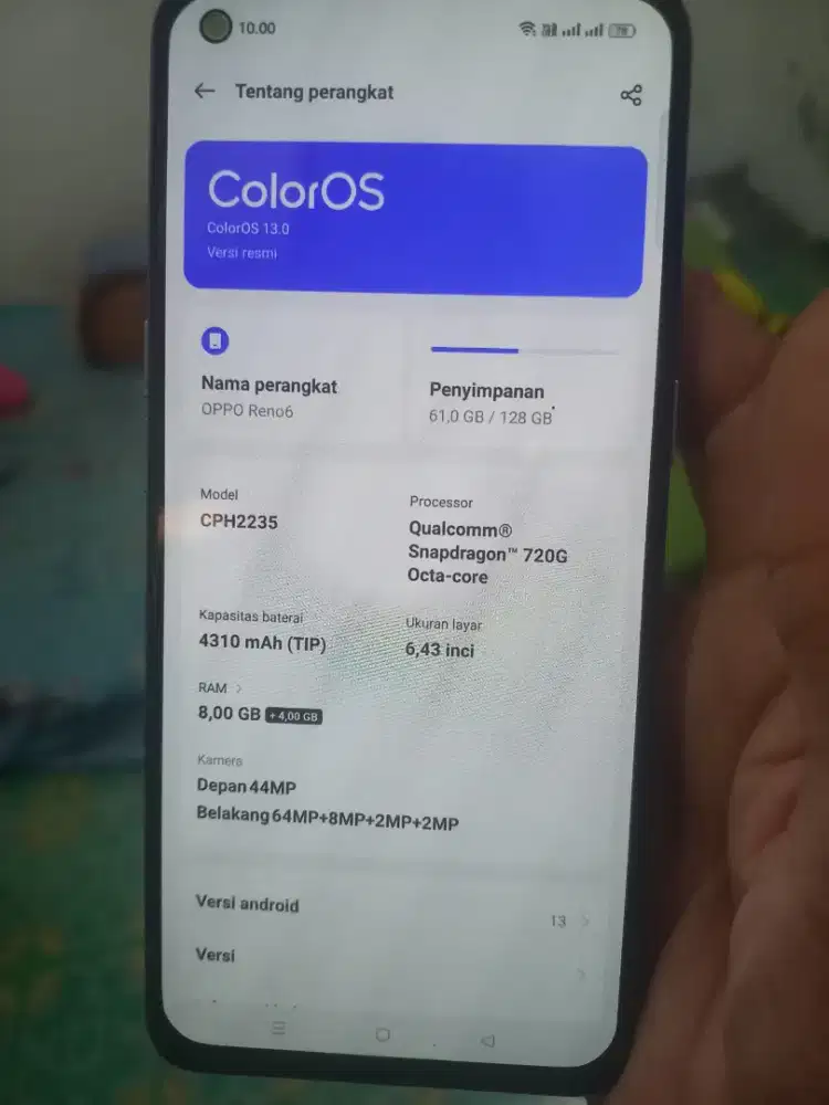 Oppo reno 6 8 128 4g