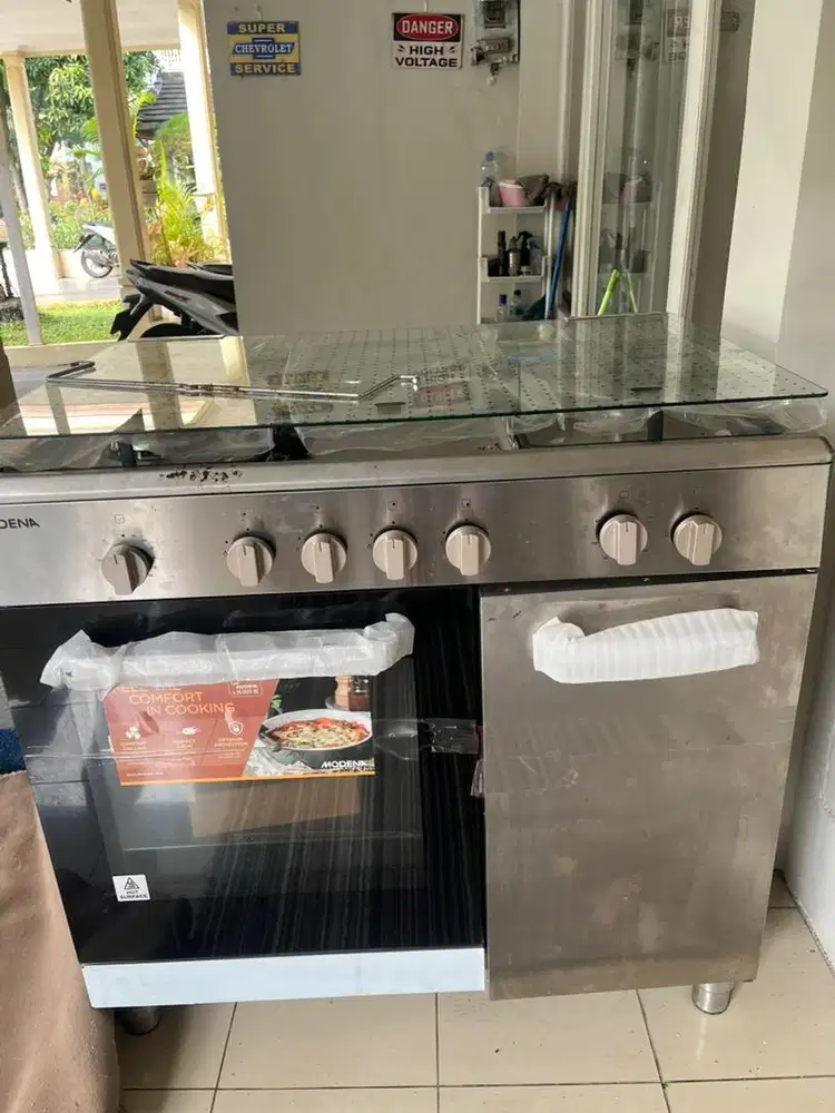 kompor modena gas oven standing original baru jual cepet