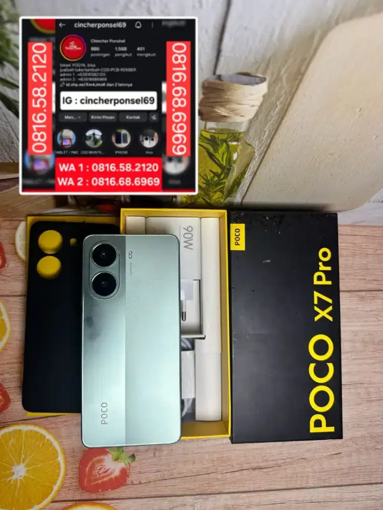 Jual hp istimewa POCO X7 PRO 5g 12/512 siap pakai grns agust 2026