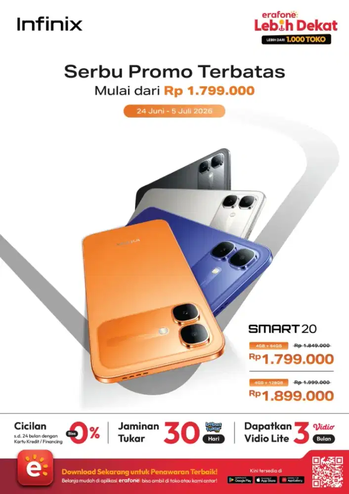 SERBU PROMO INFINIX SMART 20 - CICILAN KREDIVO TERBAIK!