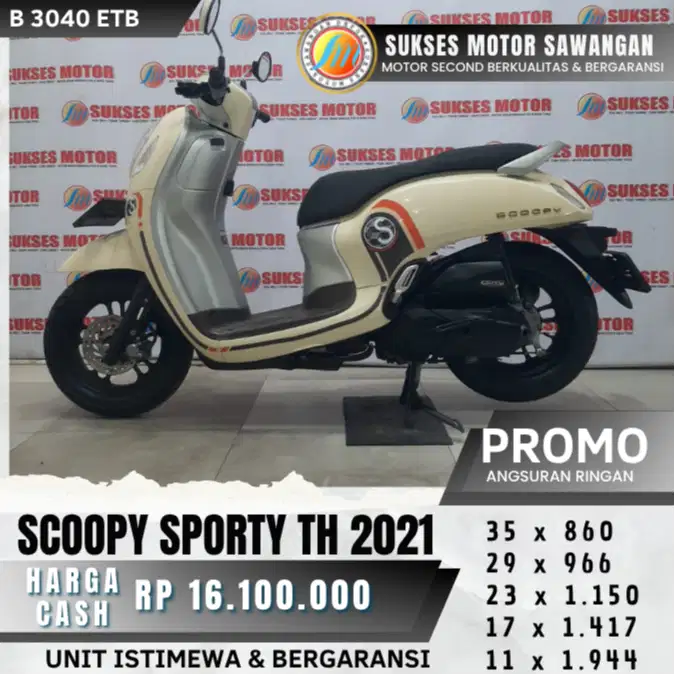 HONDA NEW SCOOPY SPORTY TH 2021 UNIT MULUS BISA CASH KREDIT BERGARANSI