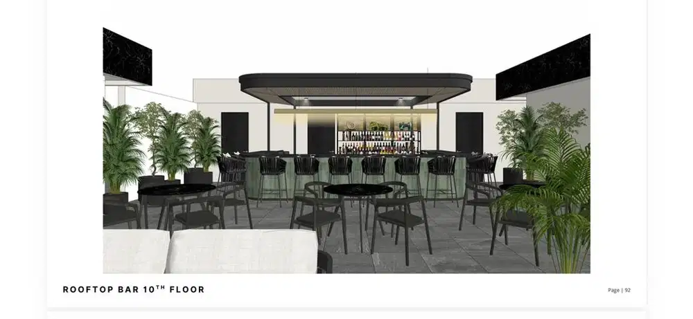 Disewakan Rooftop lantai 10, kapasitas 85 seat, di Blok M