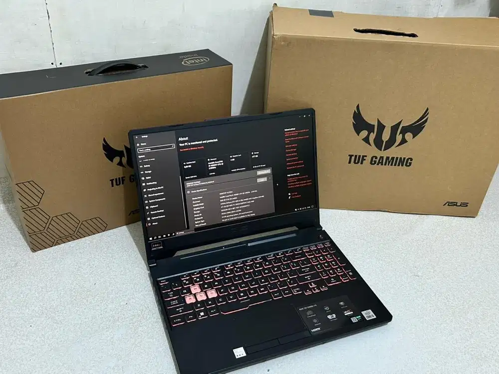 Laptop asus tuf gaming F15 fx506lhb i5 10300h gtx 1650 mulus like new