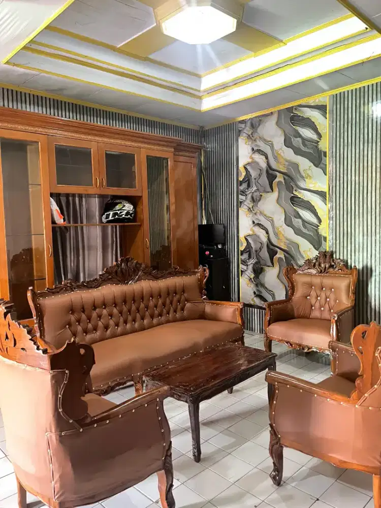 Kursi jati set coklat