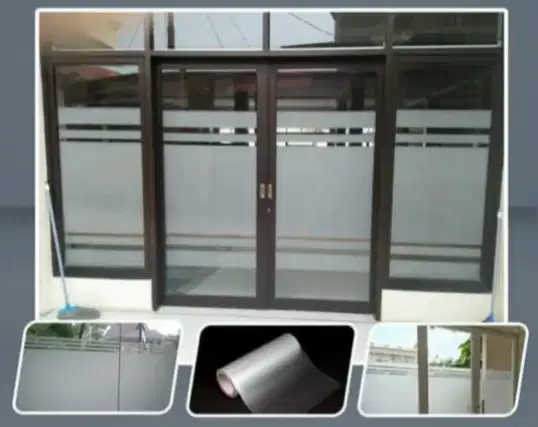 Stiker kaca sandblast buram sticker polos ice murah & kaca film rumah