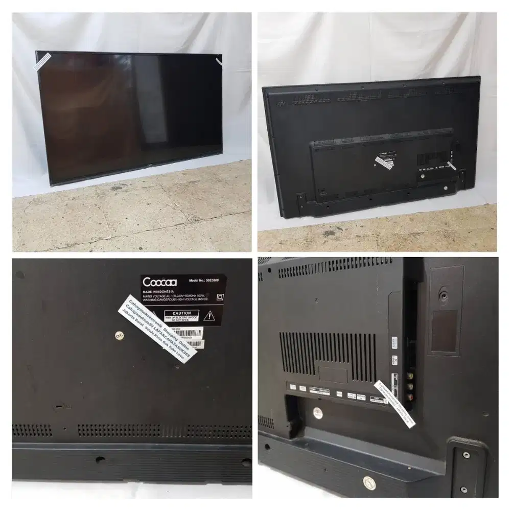 TV LED Coocaa 50 Inch Model 50E 3000 Kondisi Second Layar Bergaris
