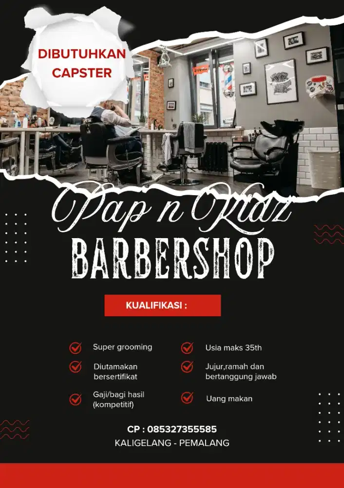 Dibutuhkan capster