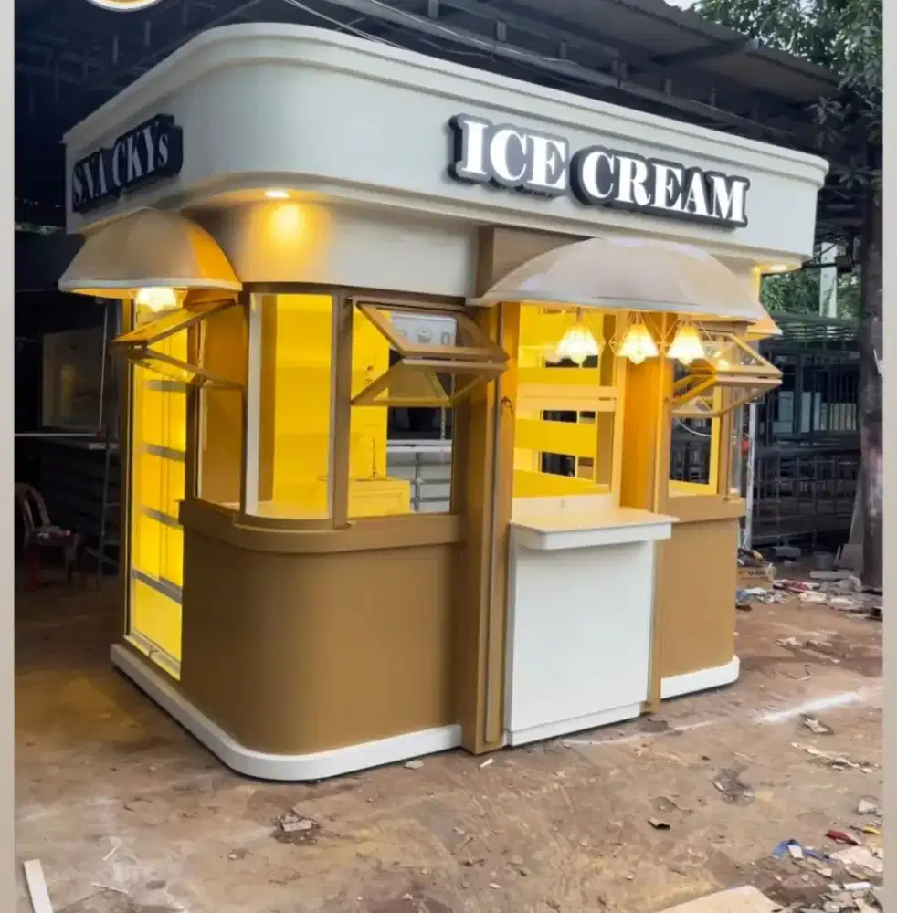 Booth UMKM rombong gerobak kontainer container unik kekinian