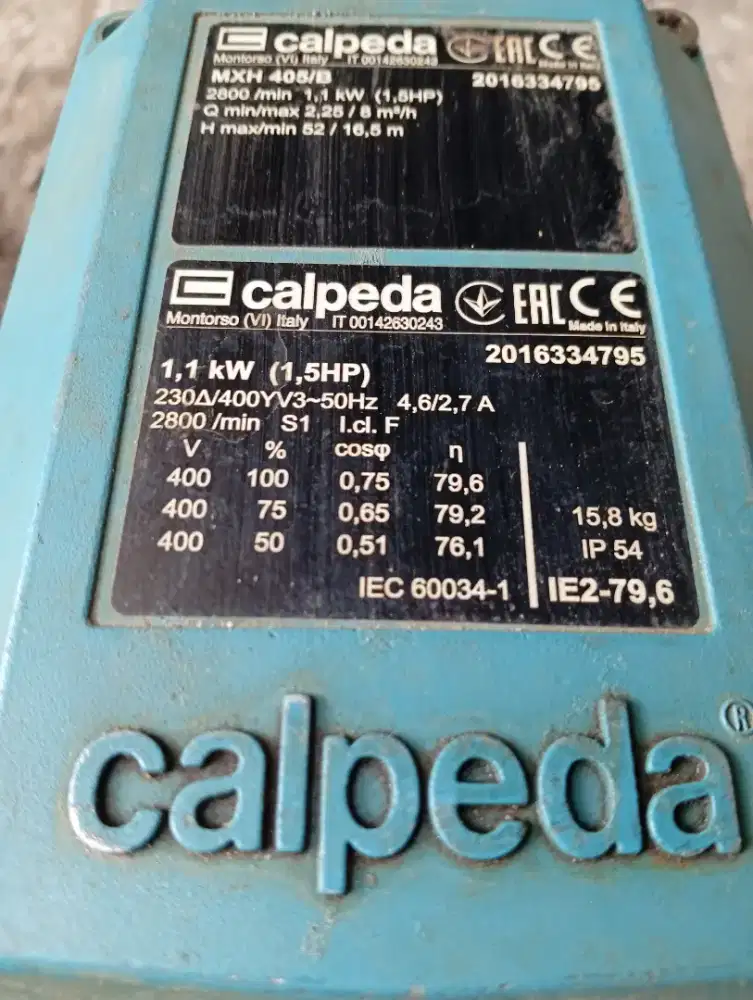 Jual mesin pemanas air merk calpeda