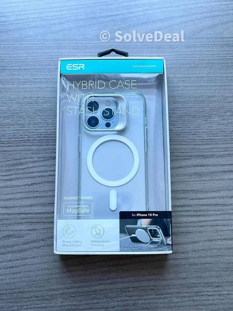 ESR Classic Hybrid Case with Stand HaloLock Iphone 15 Pro Magsafe