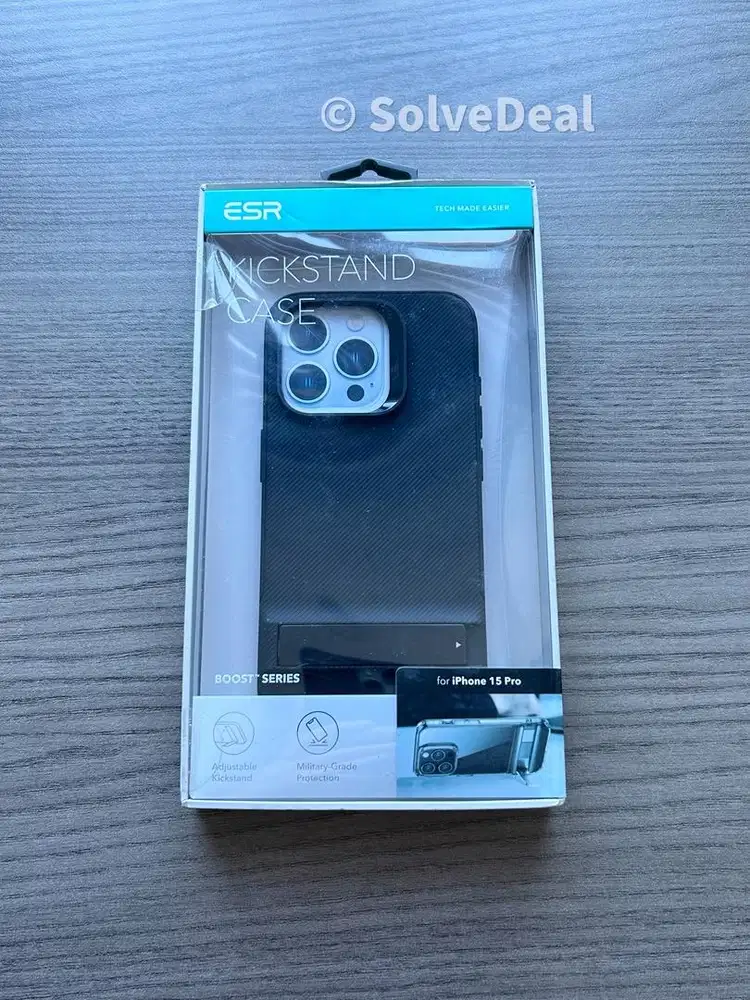 ESR Boost Kickstand Case Iphone 15 Pro Black Original