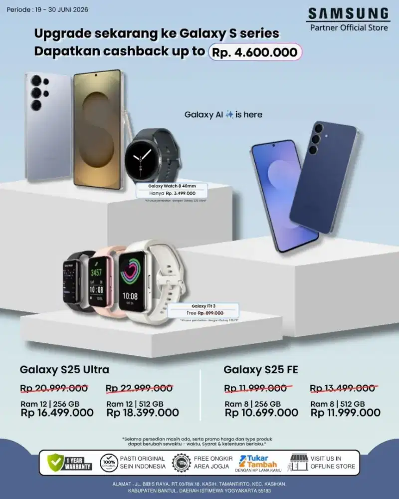 Promo samsung S25 Series, get free banyak