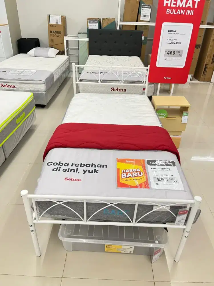 Promo Set Dipan dan Kasur 100x200Cm