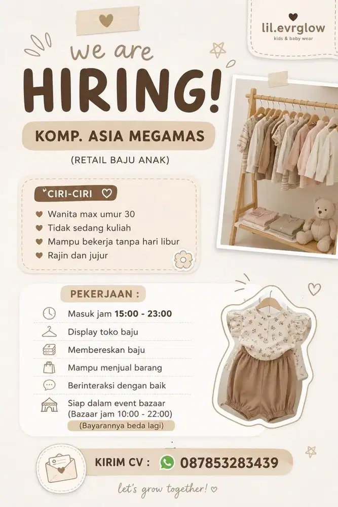 DICARI KARYAWAN TOKO