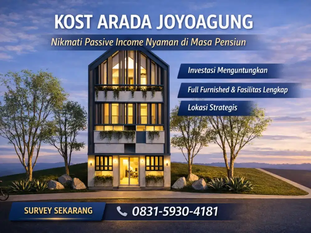 Dijual Kost 12 Kamar Merjosari Dekat Universitas Brawijaya Malang, ROI Tinggi