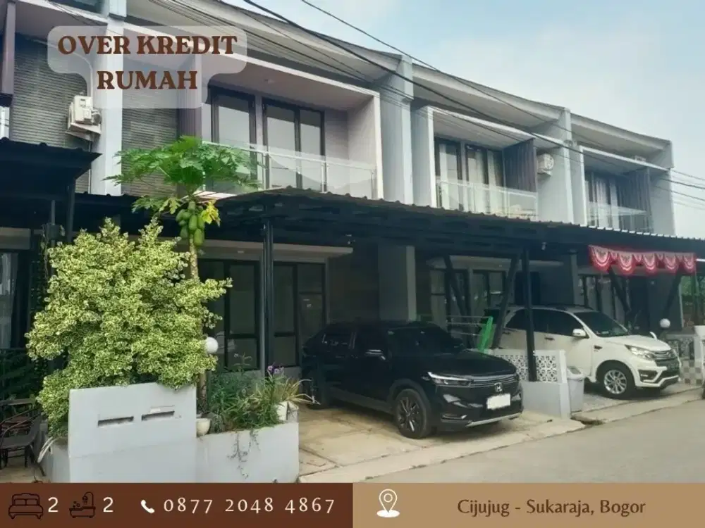 Jual Rumah OVER KREDIT 2LT di Graha Laras Sentul 115JT dkt Tol Jagorawi