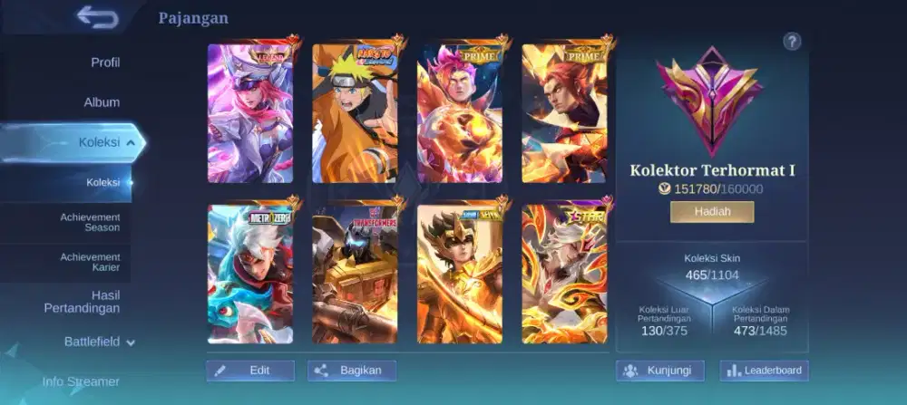Akun Mobile Legend ML Pribadi