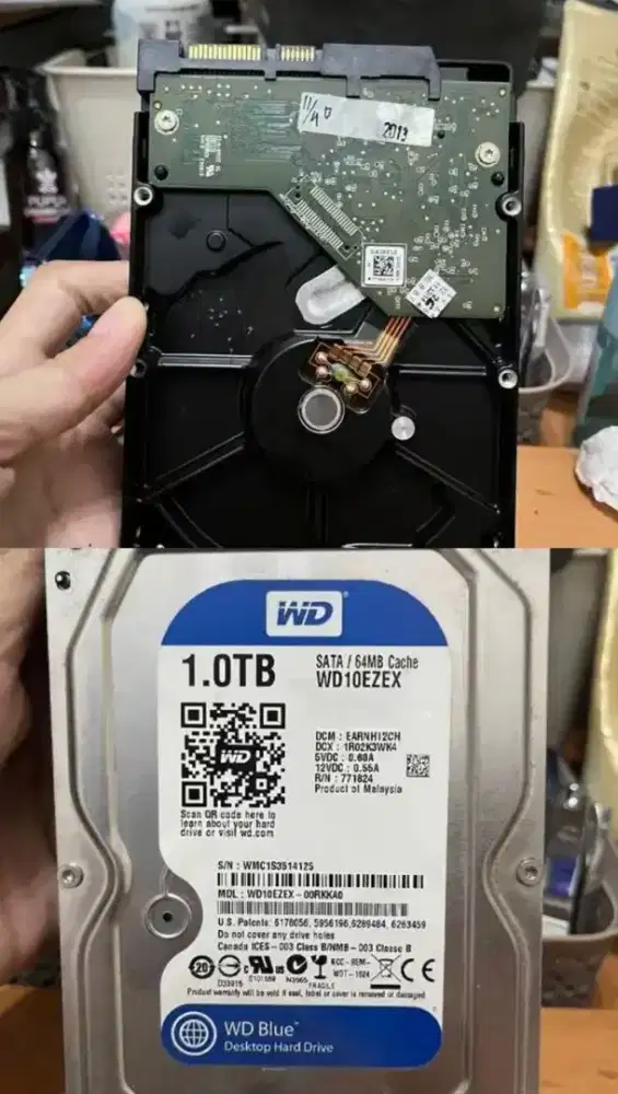 HDD Desktop 1Tera Hard Disk SATA 1TB WD Blue WD Biru 1 Tera