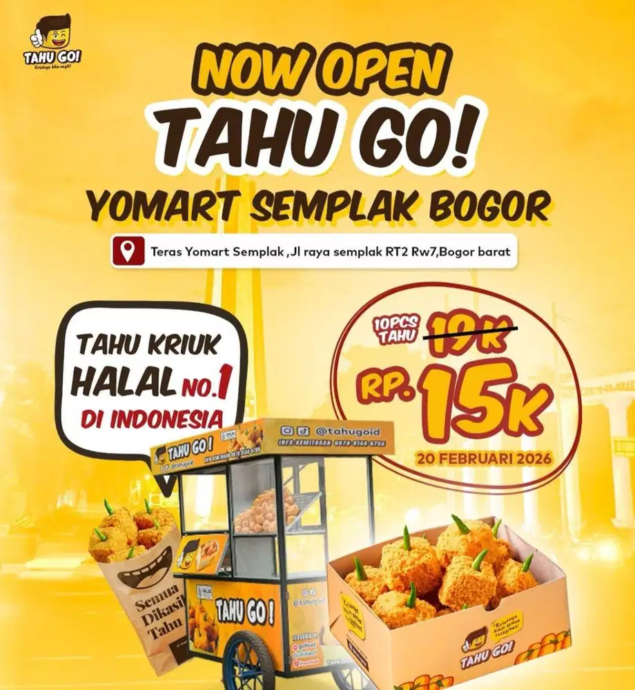 Lowongan kerja outlet tahu go