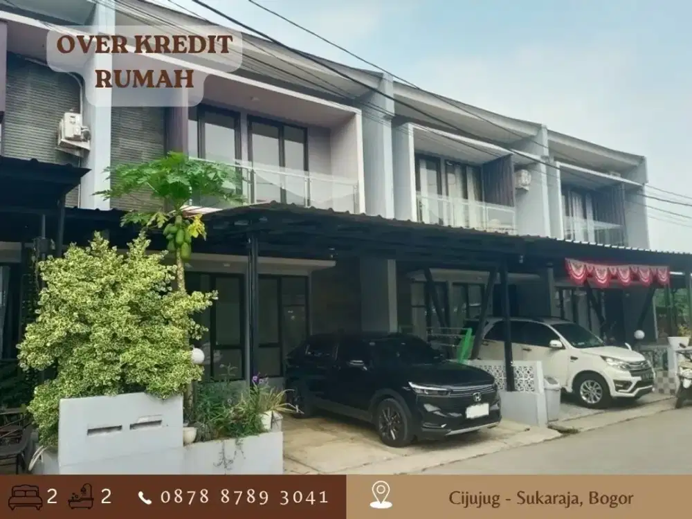 Rumah 2LT DIJUAL OVER KREDIT HOOK 93JT Graha Laras Sentul dkt Tol