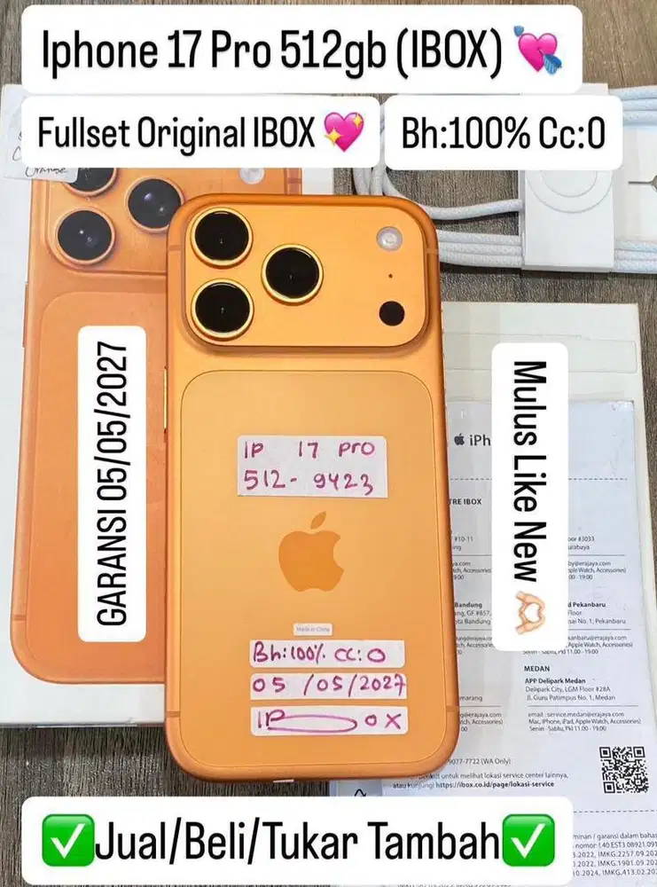 Iphone 17 Pro 512 Gb Cosmic Orange Resmi Ibox