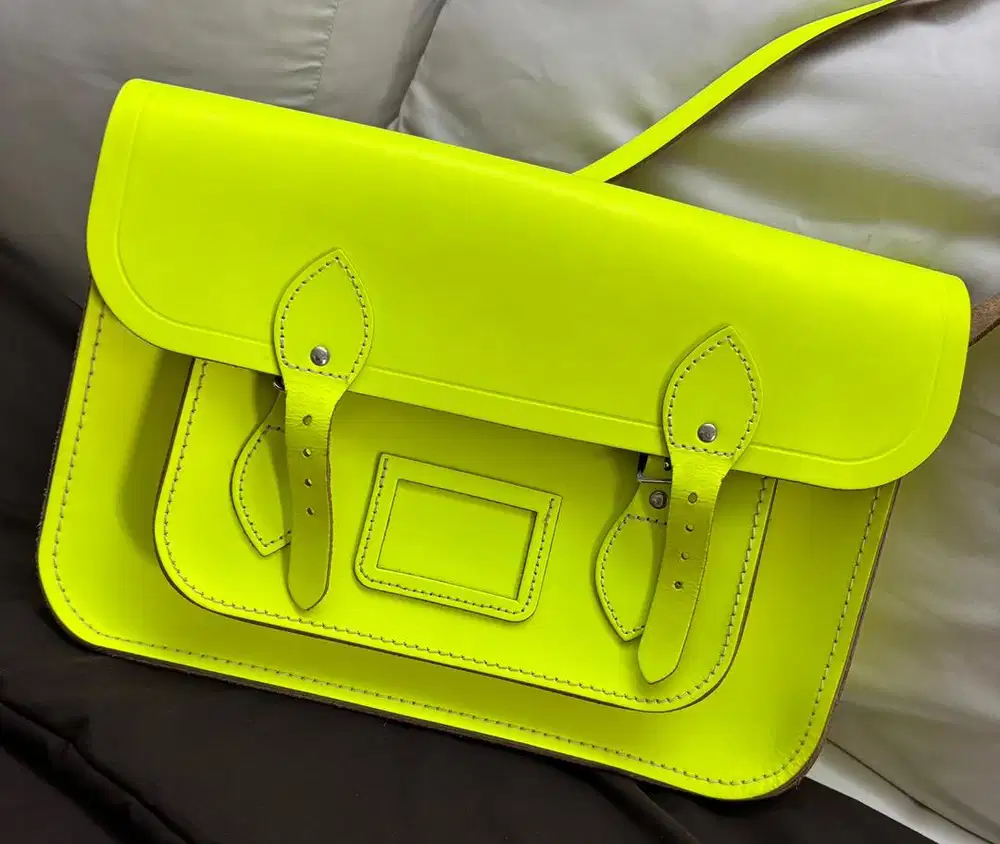 Authentic Preloved  The fluro Cambridge Satchel Neon Bag