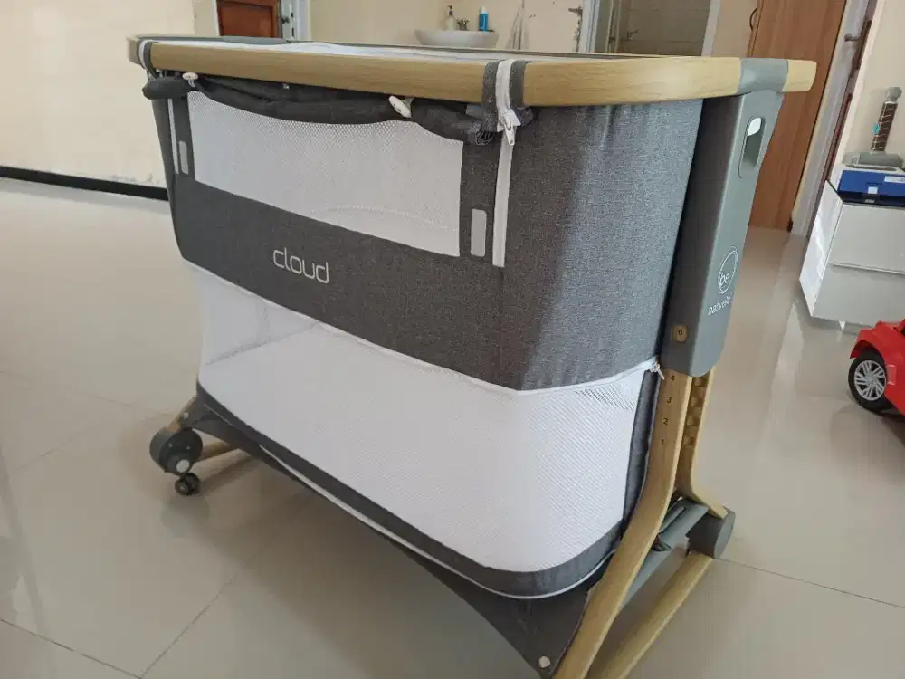 Preloved bedside box bayi babyelle cloud be909 grey