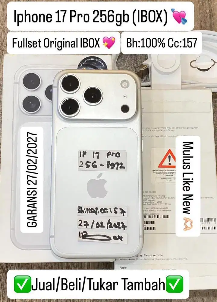 Iphone 17 Pro 257 Gb Silver Resmi Ibox