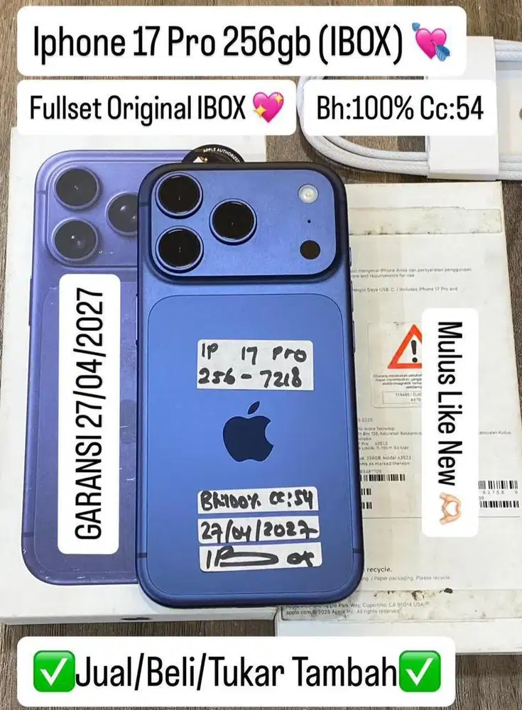 Iphone 17 Pro 256 Gb Deep Blue Resmi Ibox
