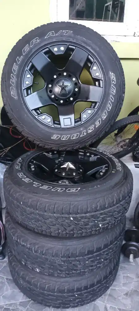 Velg ban offeoad alto rockstar R16 lebar 8, PCD 5x114, Ban AT 215/70