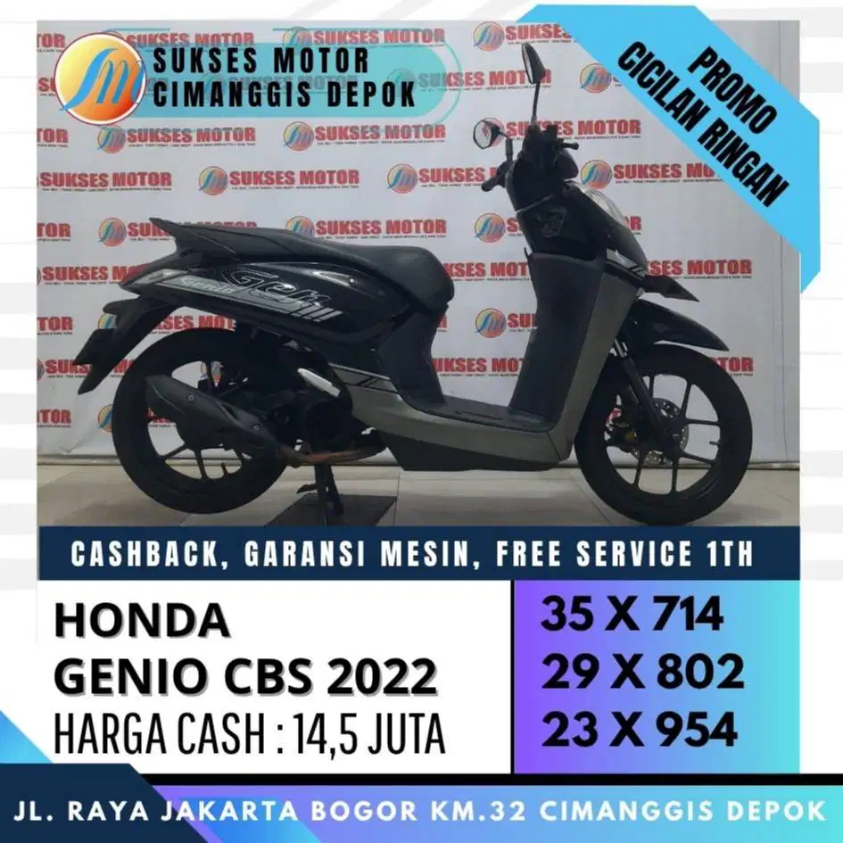 DP 700 GENIO CBS 2022 SPESIAL PROMO CASH/KREDIT CICILAN RINGAN