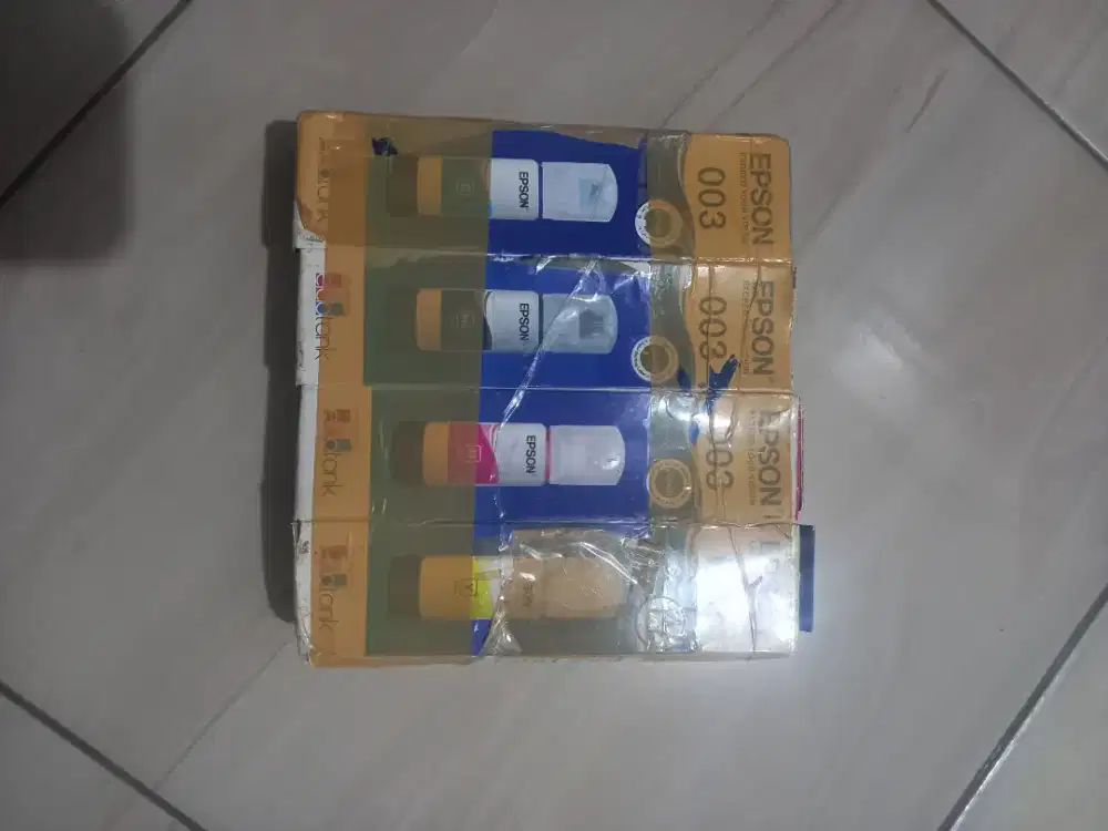 Dijual tinta printer set epson , hitam HP dan alat sealer