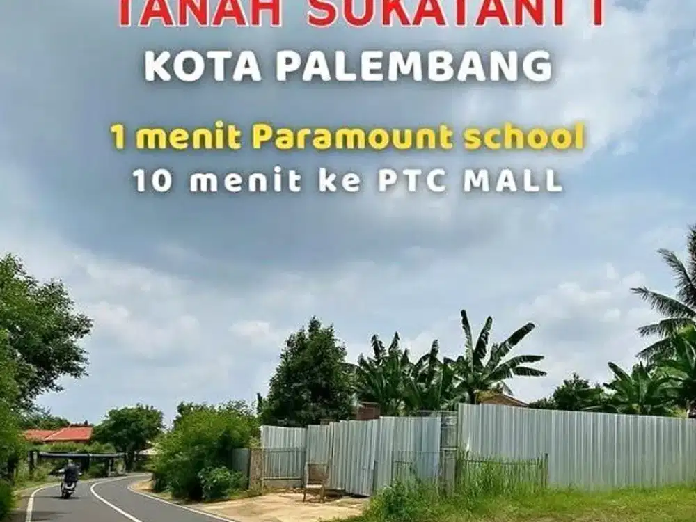Dijual Tanah area JL Sukatani arah PTC Mall Palembang