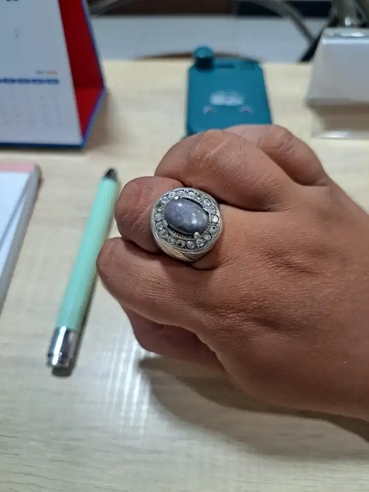 Cincin perak 925 silver star sapphire burma safir zamrud ruby berlian