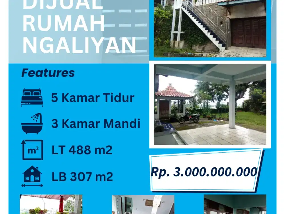 Rumah 2 Lantai & Lahan Luas di Karonsih Ngaliyan – View Kota Semarang, Bebas Banjir, Muat Banyak Mobil