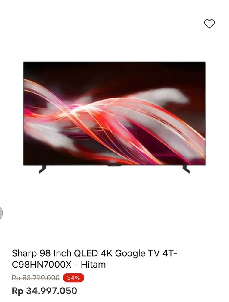 SHARP GOOGLE TV QLED 98inci
